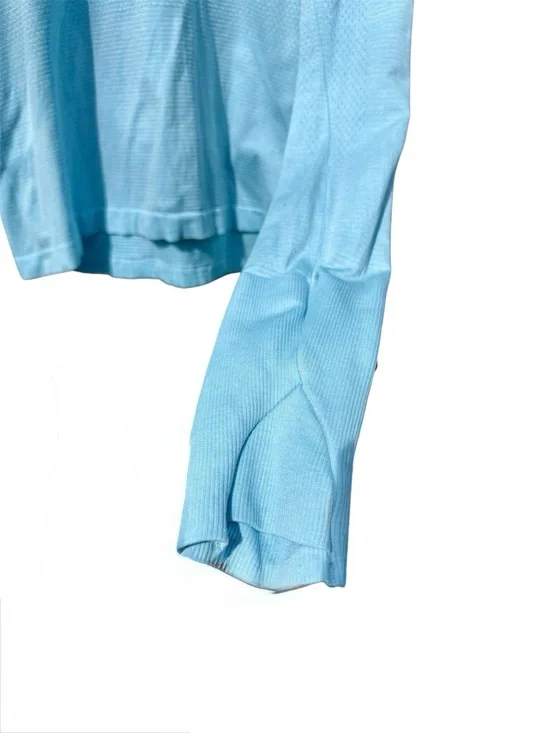 lululemon athletica Swiftly Tech 2.0 Race Length Long Sleeve Size 8 Blue Chill - Picture 8 of 13